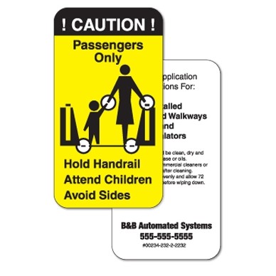 Tuf-Cal™ Yellow Vinyl Overlaminated Decal (74 to 93 Square Inches)