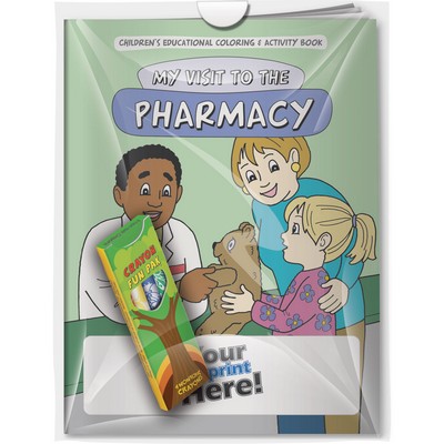 Combo Pack - "My Visit to the Pharmacy" Coloring Book & 4-Pack of Crayon in a Poly Bag