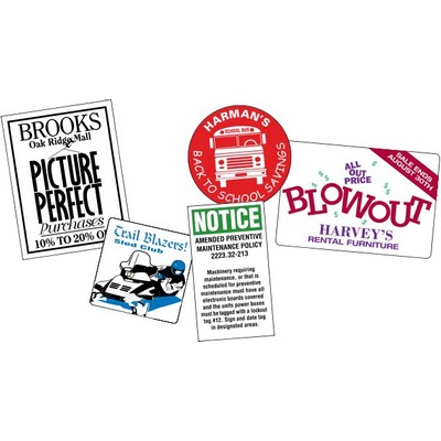 Opaque White Vinyl Decal (74 to 93 Square Inch)